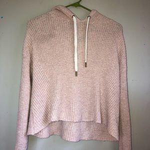 American Eagle pink longsleeve cropped sweater